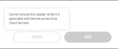 Reseller deletion popup