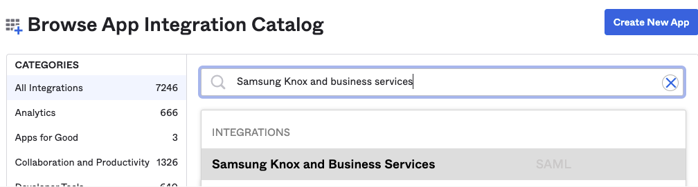 The Browse App Integration Catalog on the Okta portal