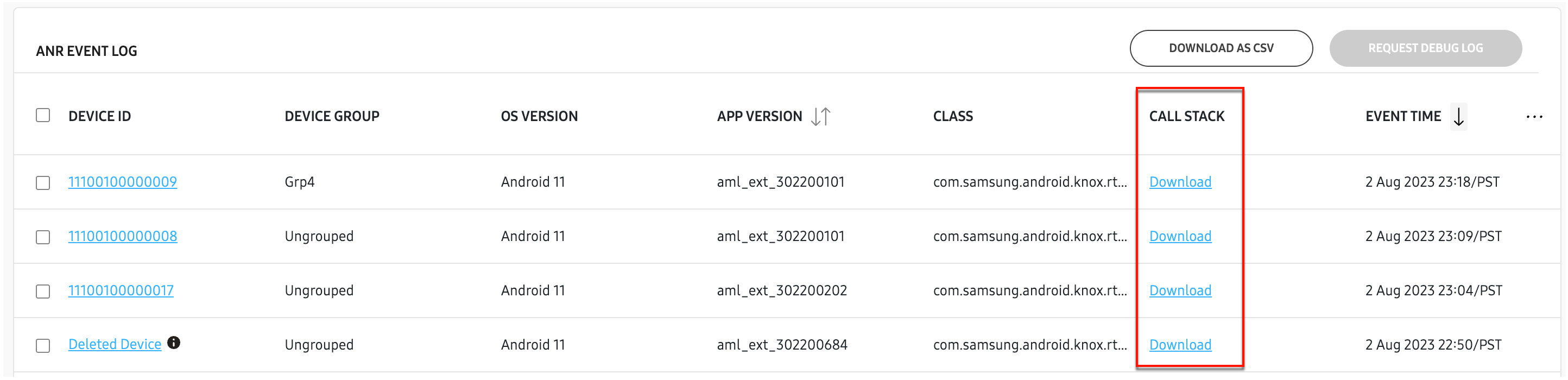 call stack download