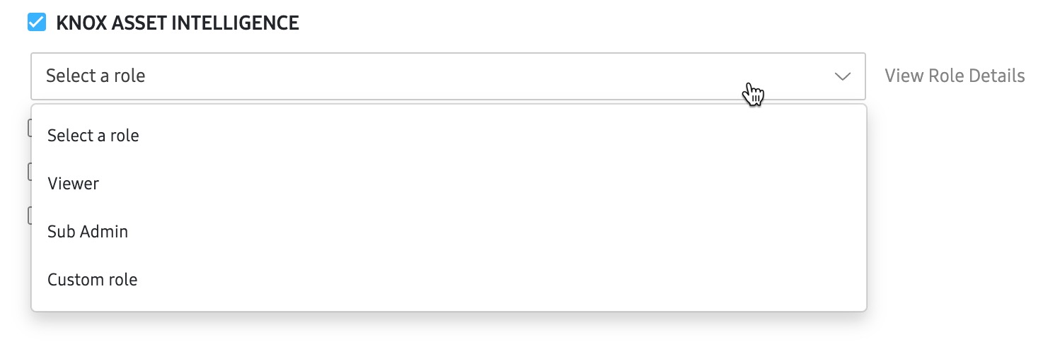 invite KAI admin role choices