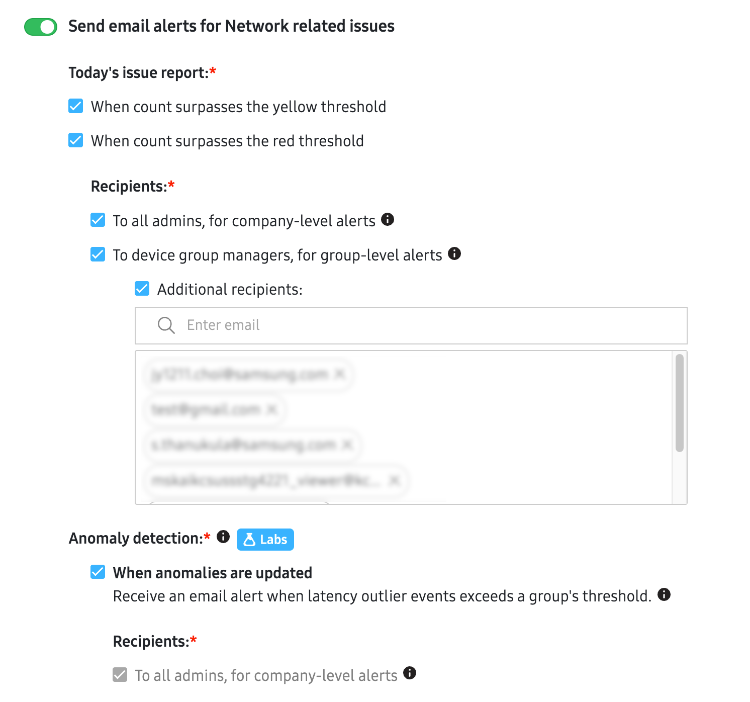 network email preferences