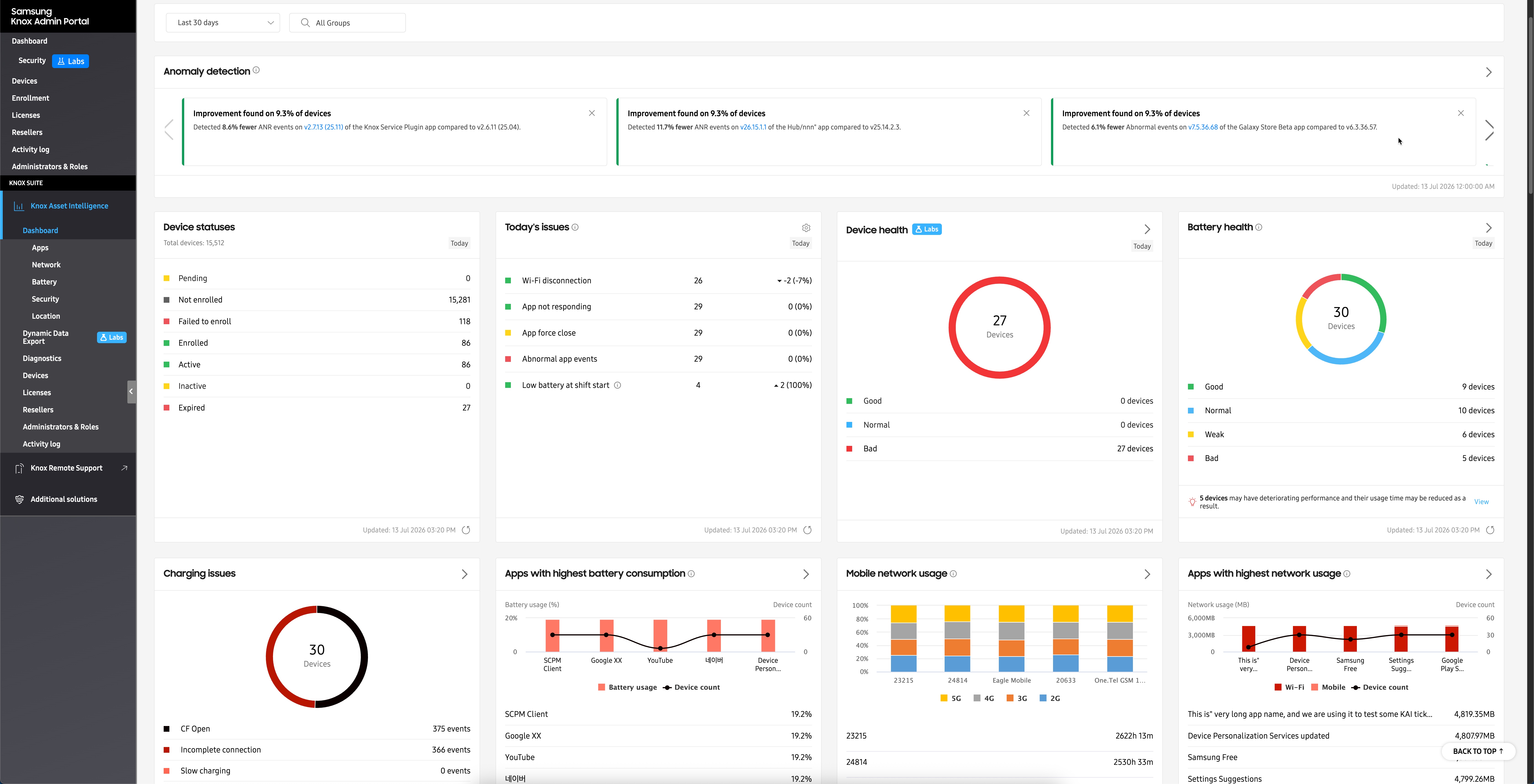 KAI main dashboard