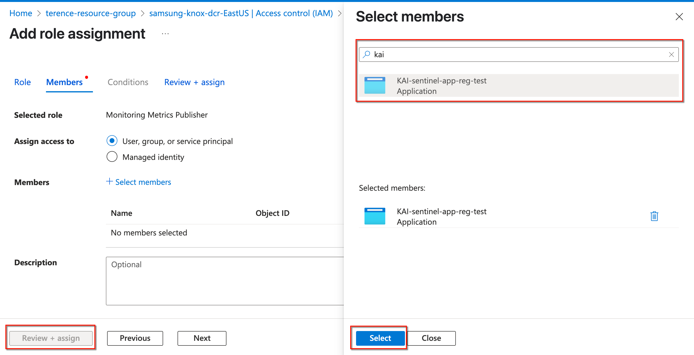 monitoring metrics publisher role assignment