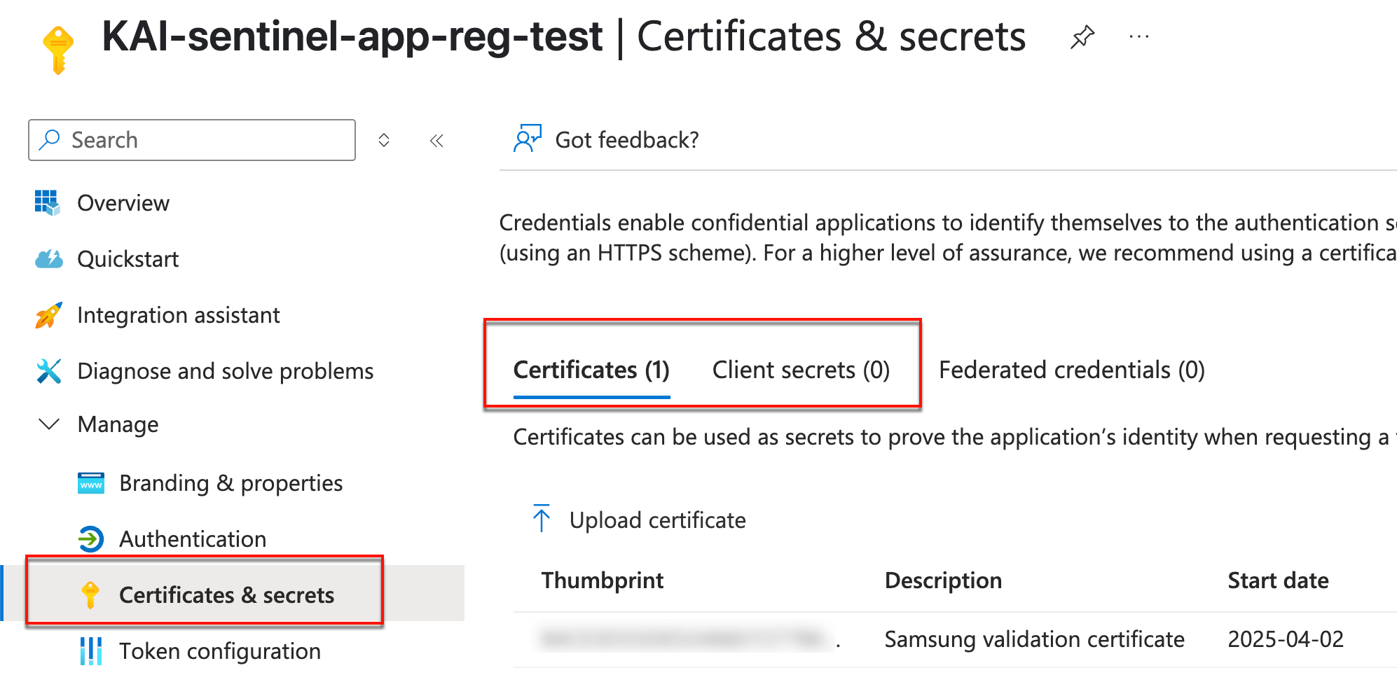 app registration certificate