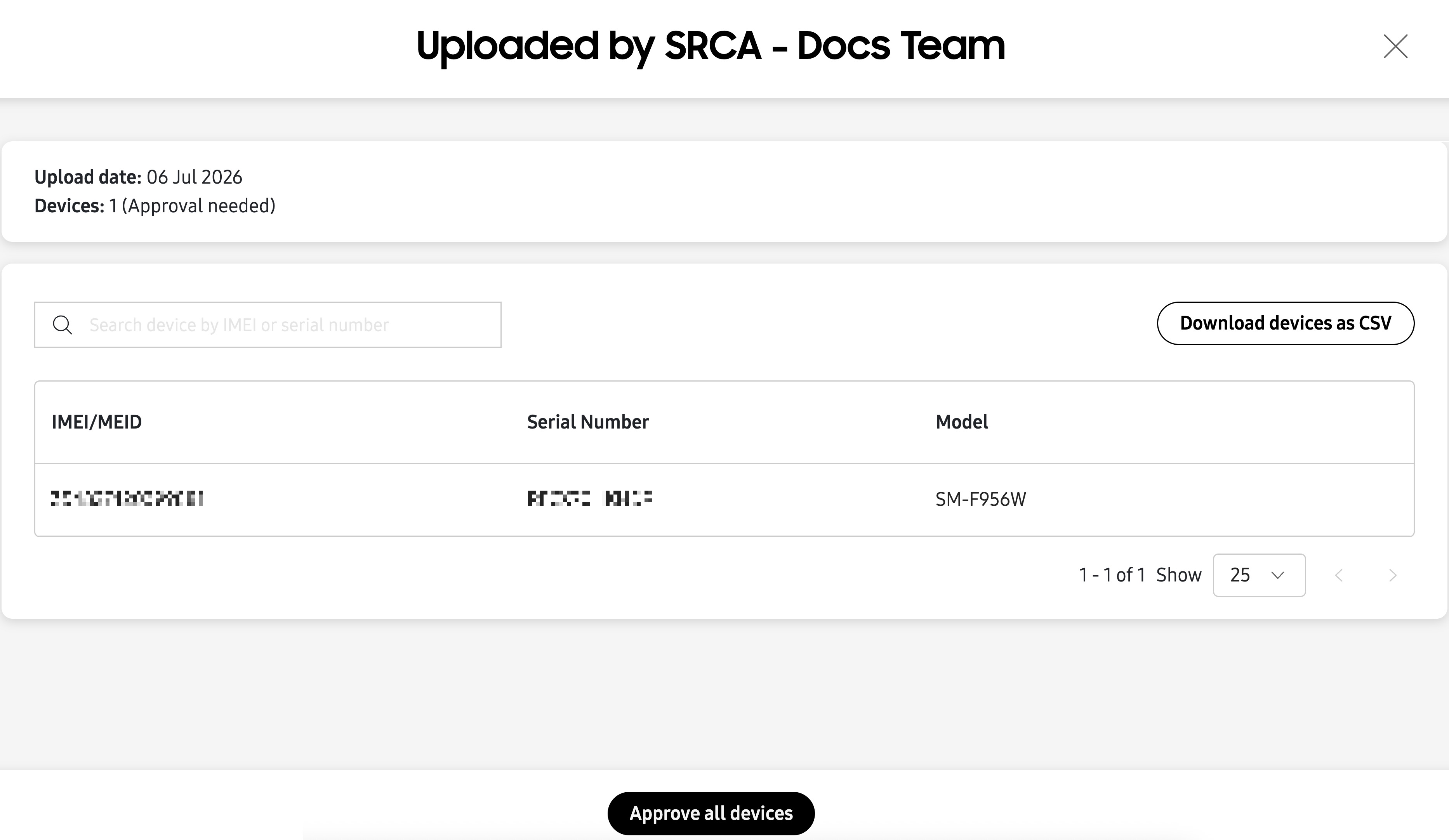 Approve pending reseller upload