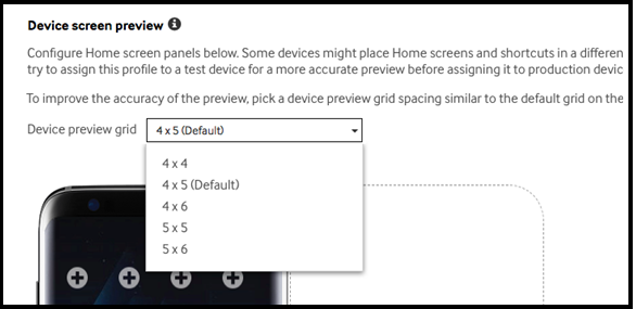 Device screen preview