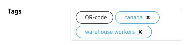 KC device details panel tags field