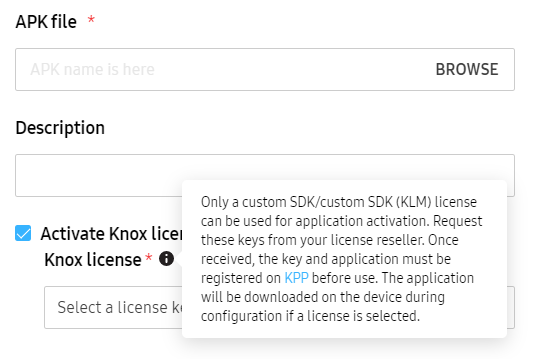 Custom license SKUs