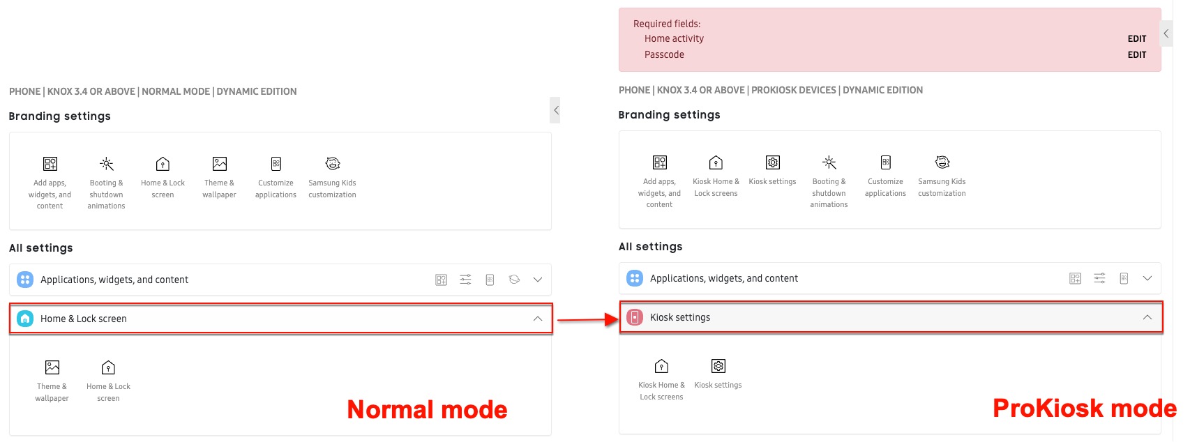 comparing normal vs prokiosk