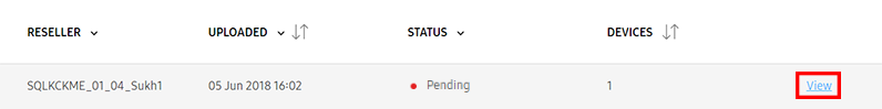 View pending devices