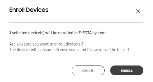 enroll devices menu