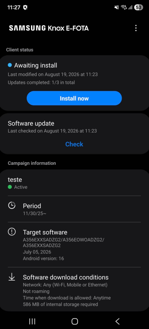 install now