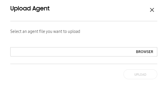 upload agent menu