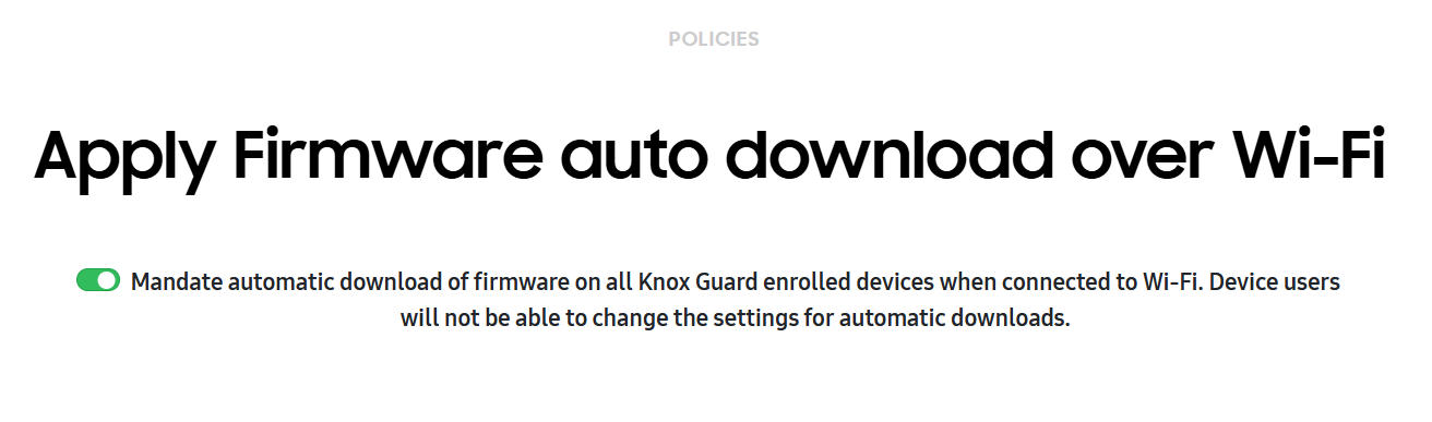 Apply firmware auto download over Wi-Fi settings.