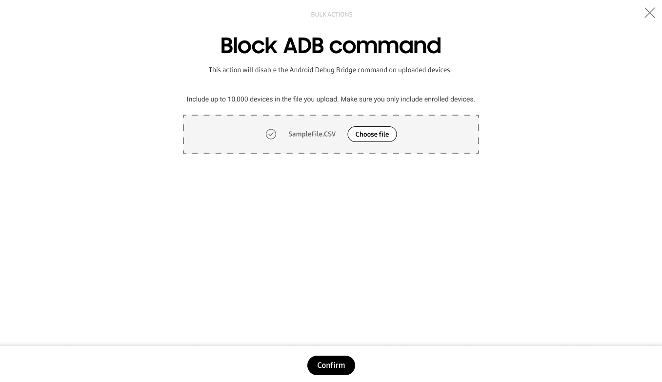 Block adb command page