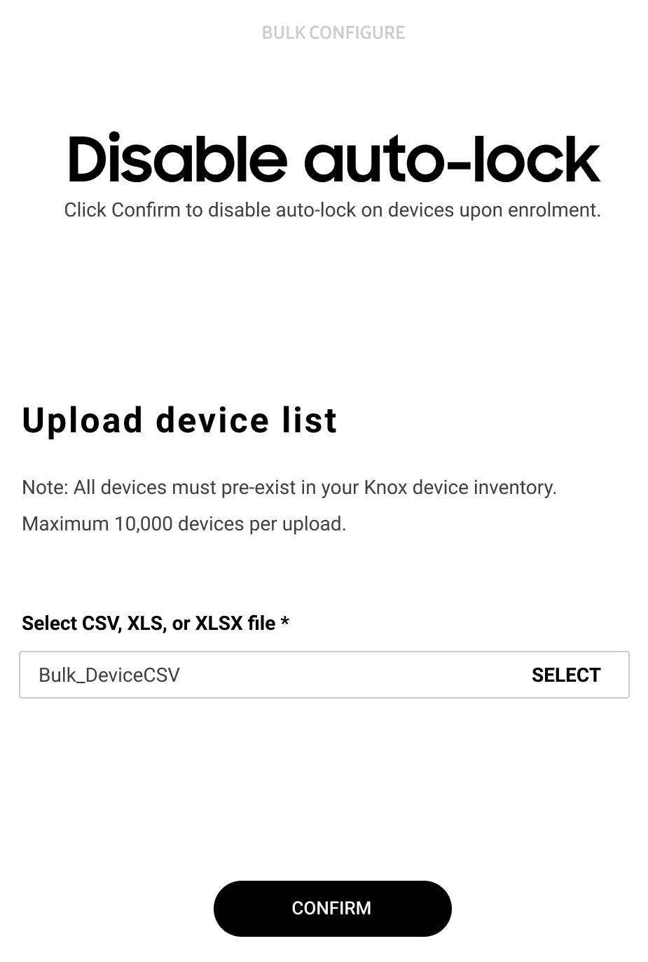 Disable auto-lock in bulk screen.