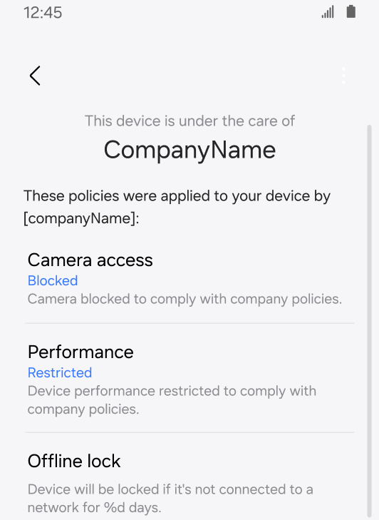 Restriction itemization.
