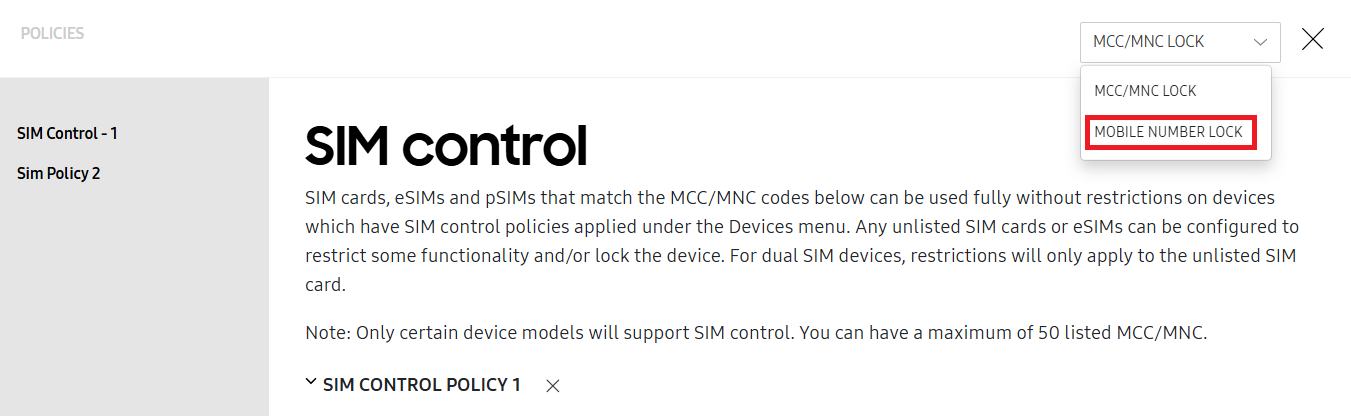 SIM control policy switch from IMSI lock to mobile number lock.