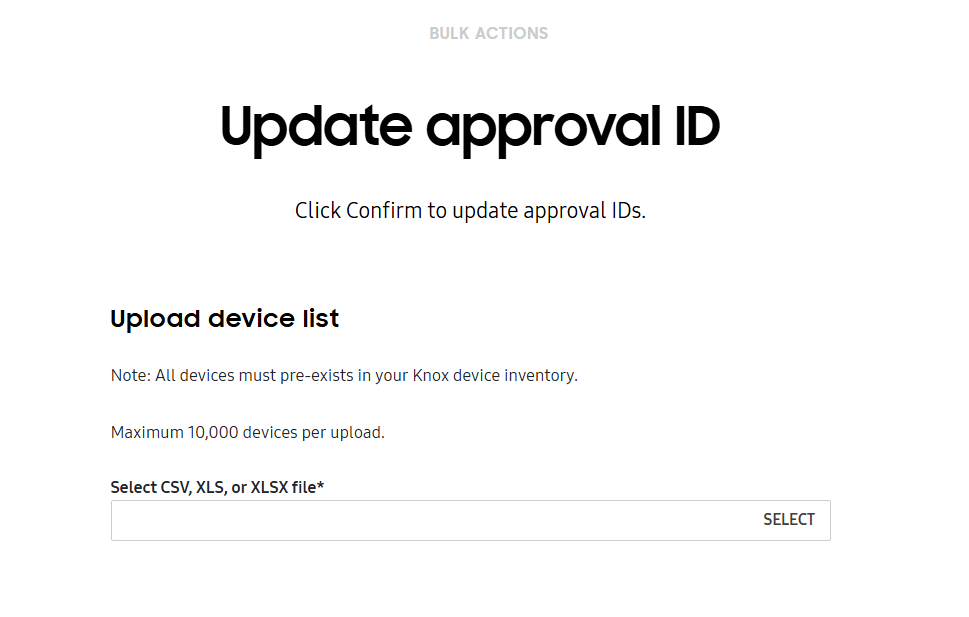 Update approval ID in bulk.