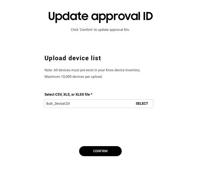 Update device list