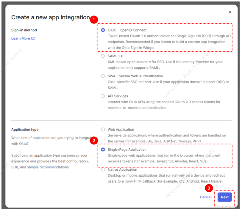 Settings for the app integration