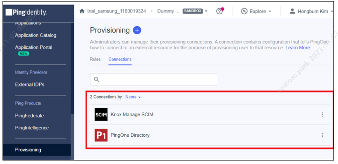 Provisioned connections