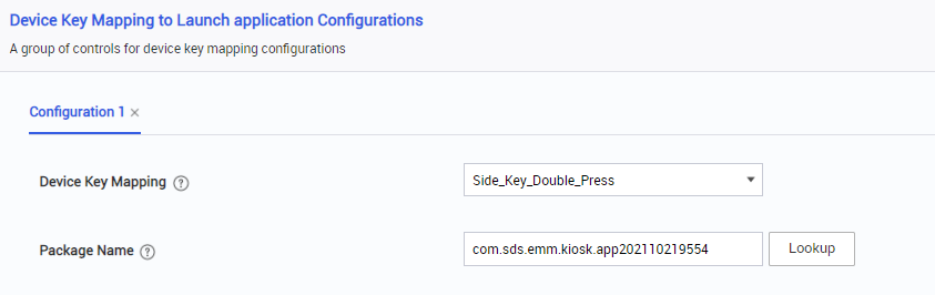 Device Key Mapping to launch application configurations