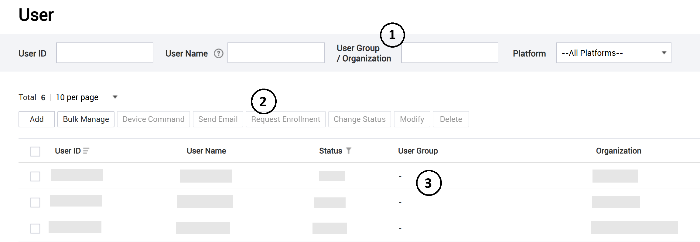 Use page on the Knox Manage console