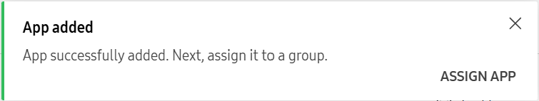Assign app tooltip