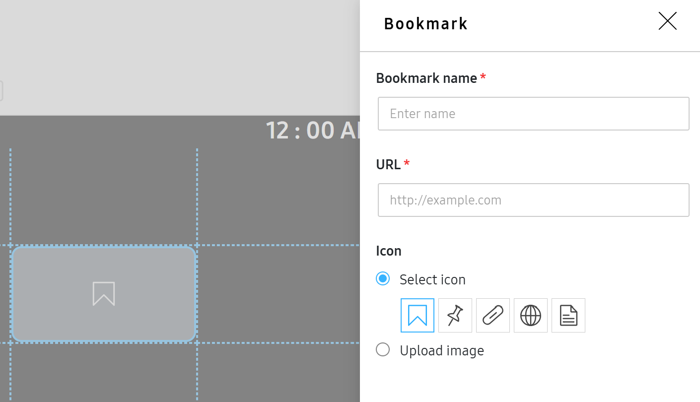 Add required details for a widget