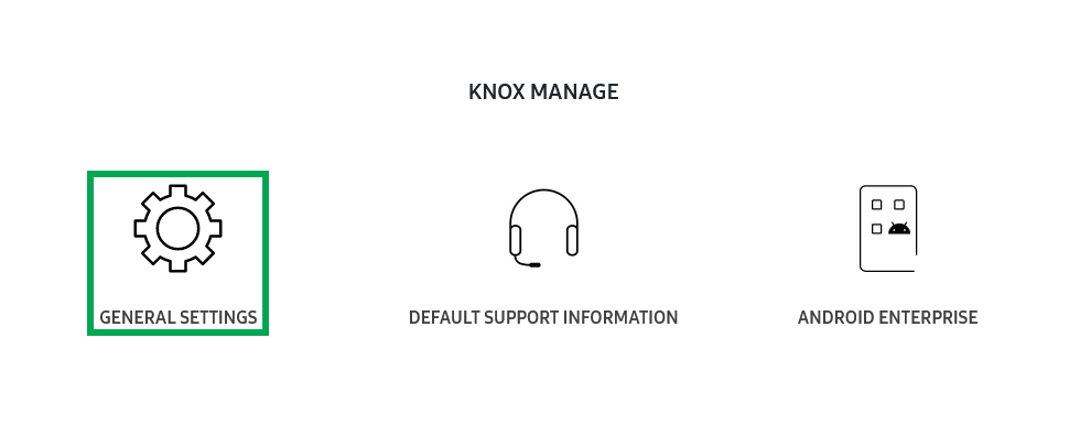 Knox Manage general settings