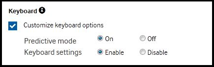 enhanced keyboard settings prokiosk mode