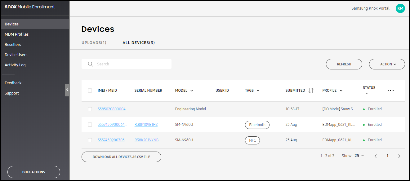 kme console refresh