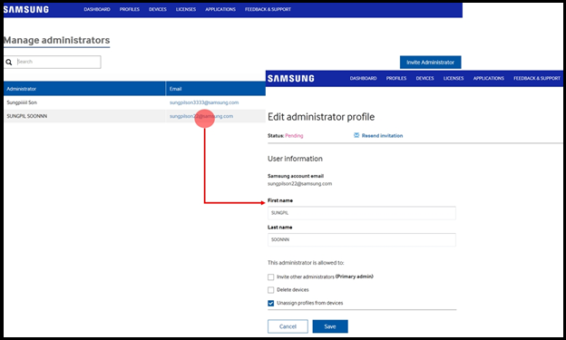 secondary admin permission step2