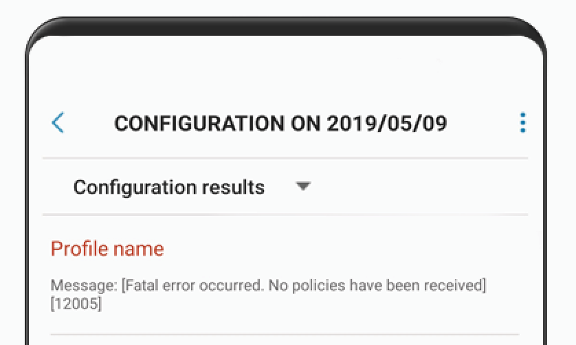 Knox Service Plugin error message.