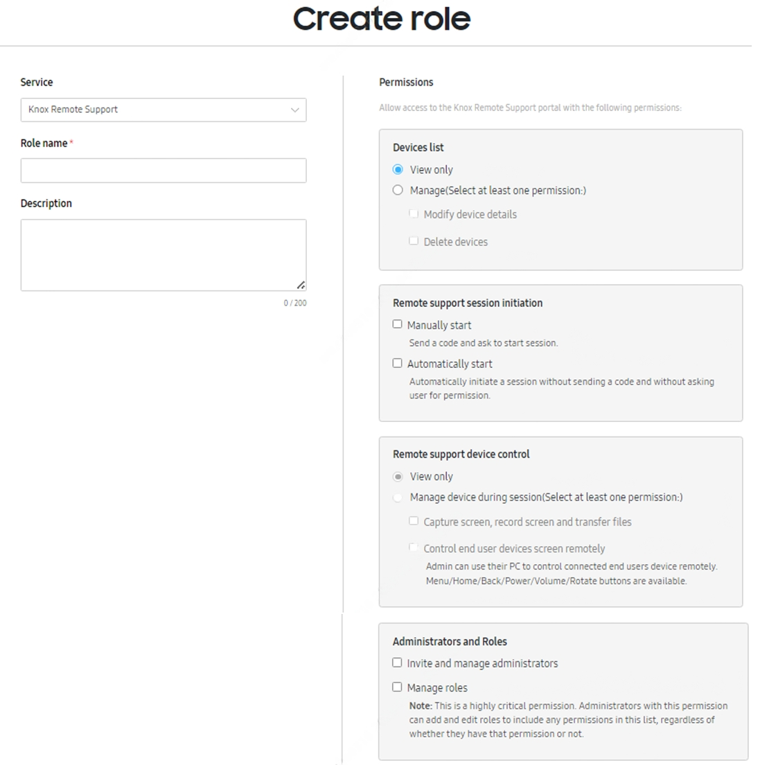 The Connect button on the Knox Remote Support page